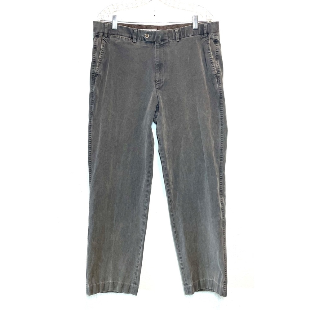 Hiltl Doyle Gray Straight Leg Mineral Wash Stretch Chino Nobile 36 X 29